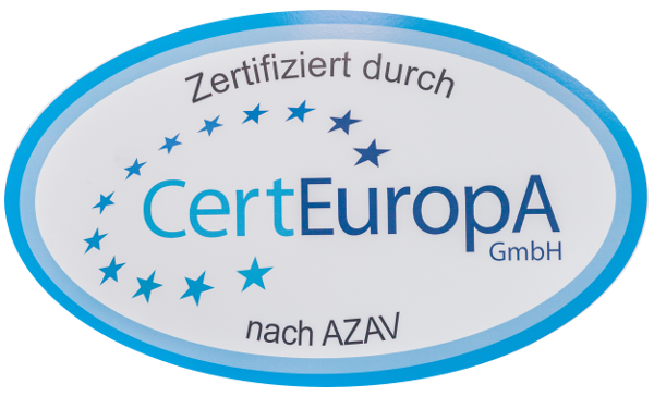 zertifiziert durch CertEuropa GmbH